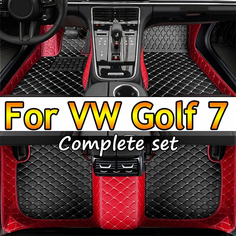 

Car Floor Mats For Volkswagen VW Golf 7 7.5 GTE GTD GTI 2012~2020 Carpets Leather Mat Rugs Pad Interior Parts Car Accessories
