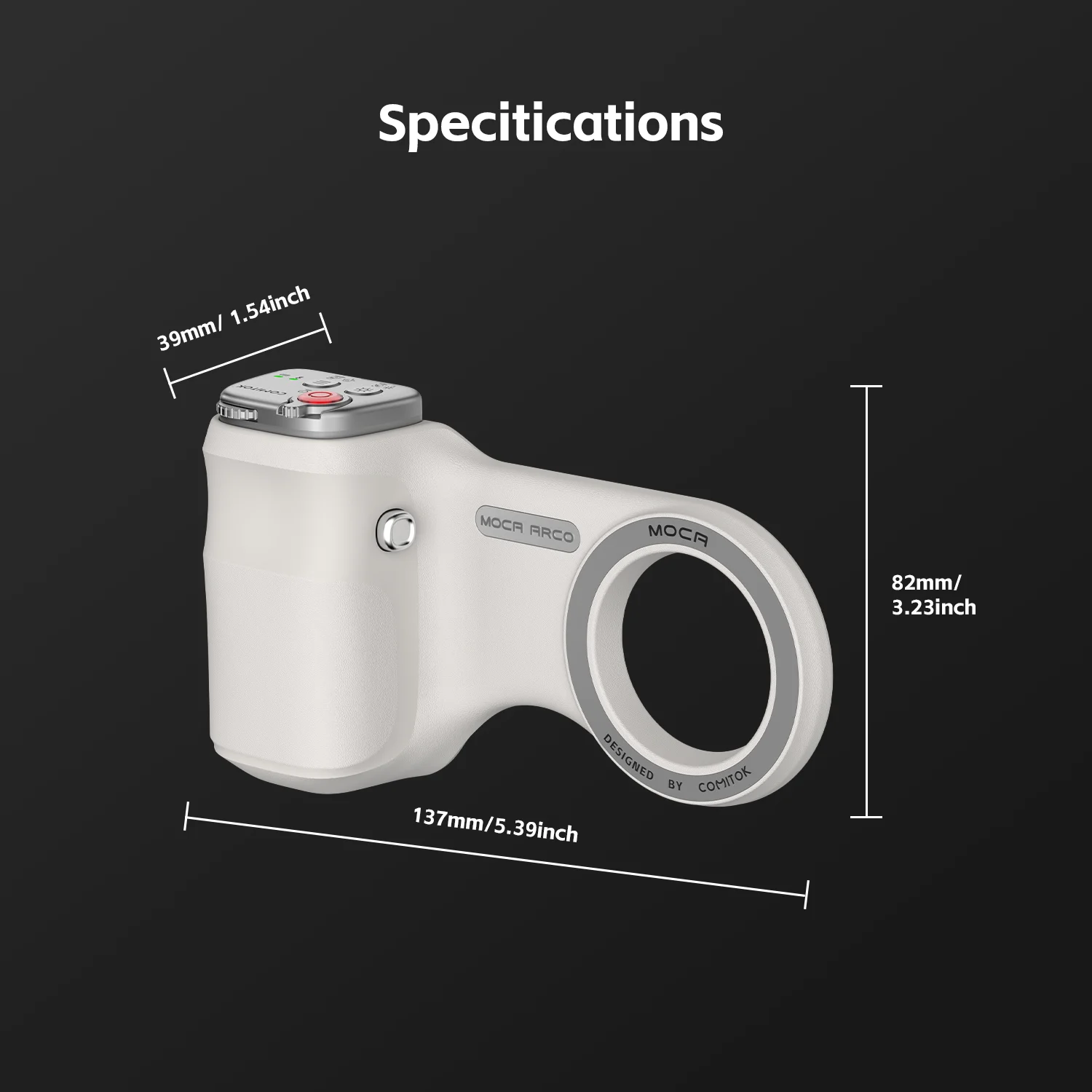 Magnetic Camera Grip For Iphone With Detachable Remote Shutter_voghion.com