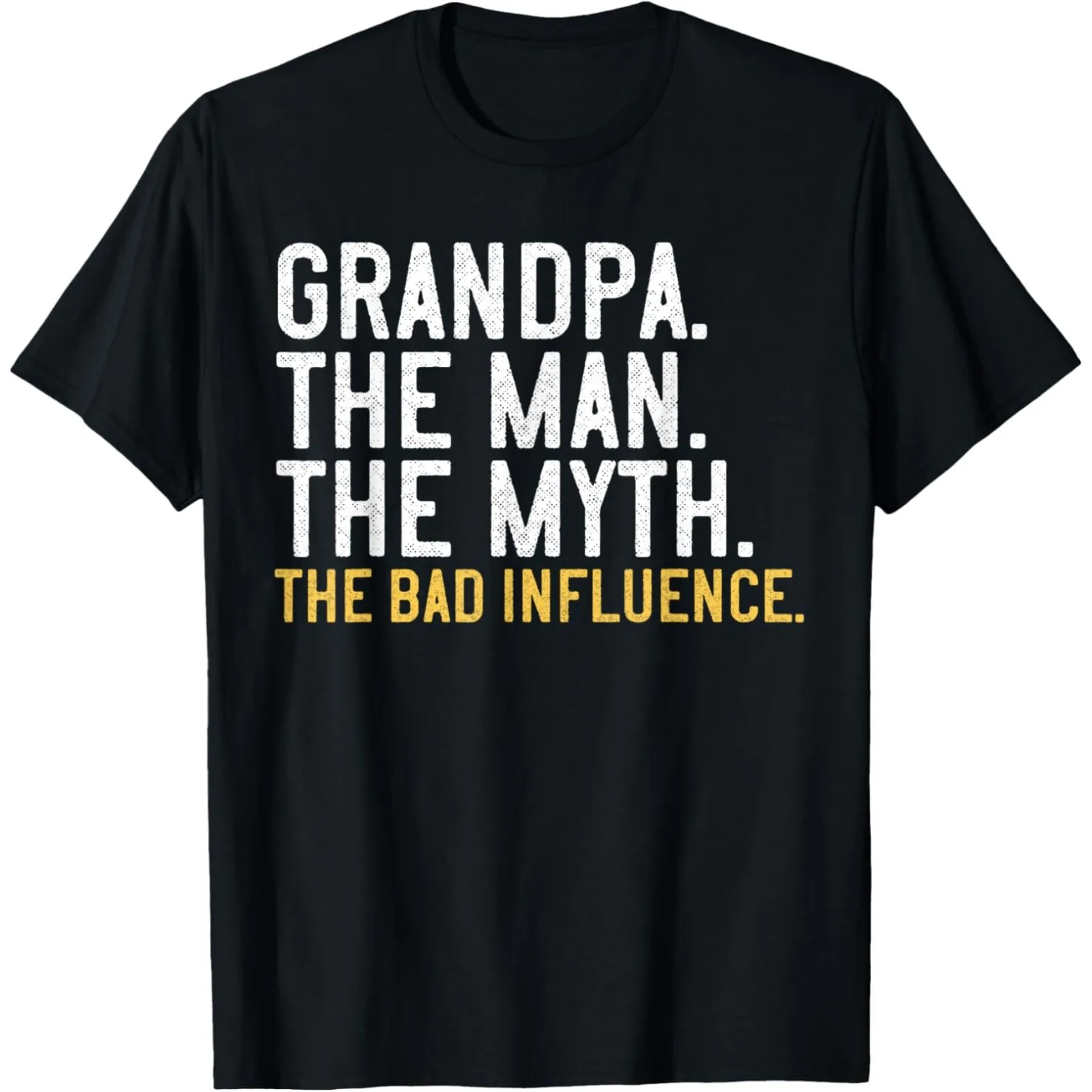 Vatertagsgeschenk für Opa, der Mann, der Mythos, die schlechte Einflusskraft, T-Shirts, Streetwear, T-Shirt, kurzärmelig, Unisex, lockere Kleidung