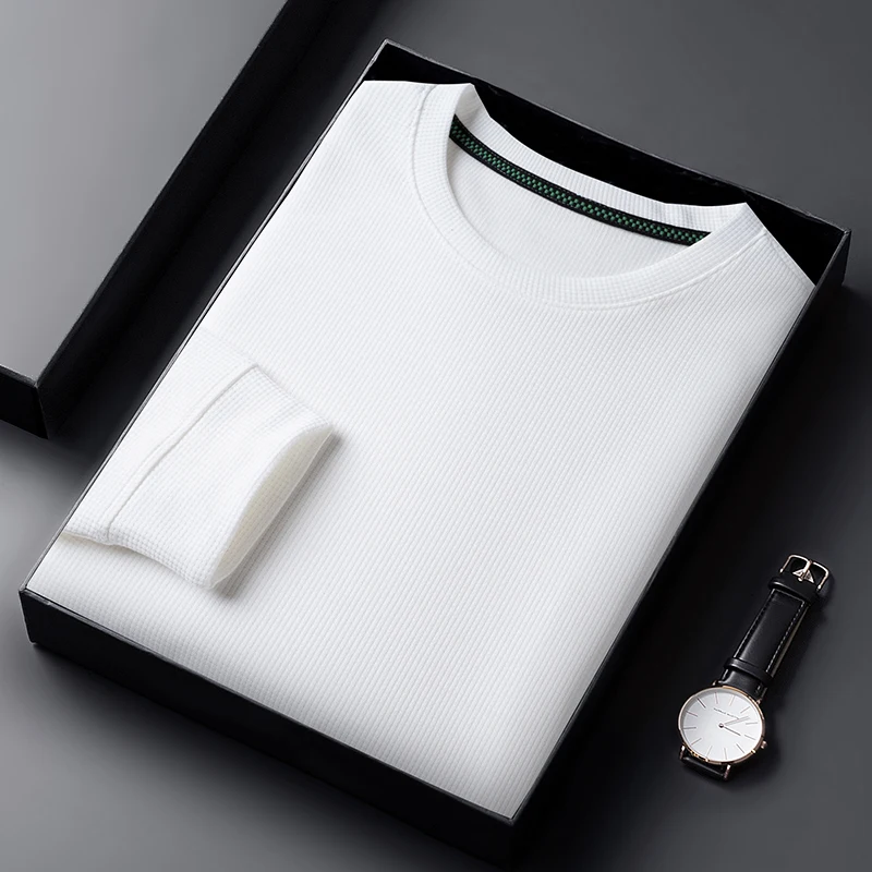 PlatiNum Men's Casual Waffle T-shirt styling example