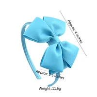 1 Piece Ribbon Handmade Hair Bows Hairbands for Baby Girls 20 Colors Cute Bowknot Solid Headband Headwear Baby Hair Accessories 4