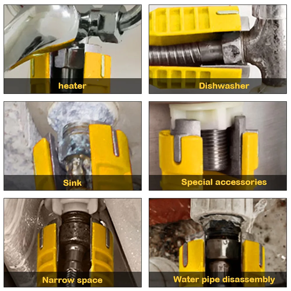 Sink Bathroom Wrench Plumbing Installation Tool Household Water Pipe Faucet Vegetable Basin Angle Valve Sink Maintenance and Dis 4