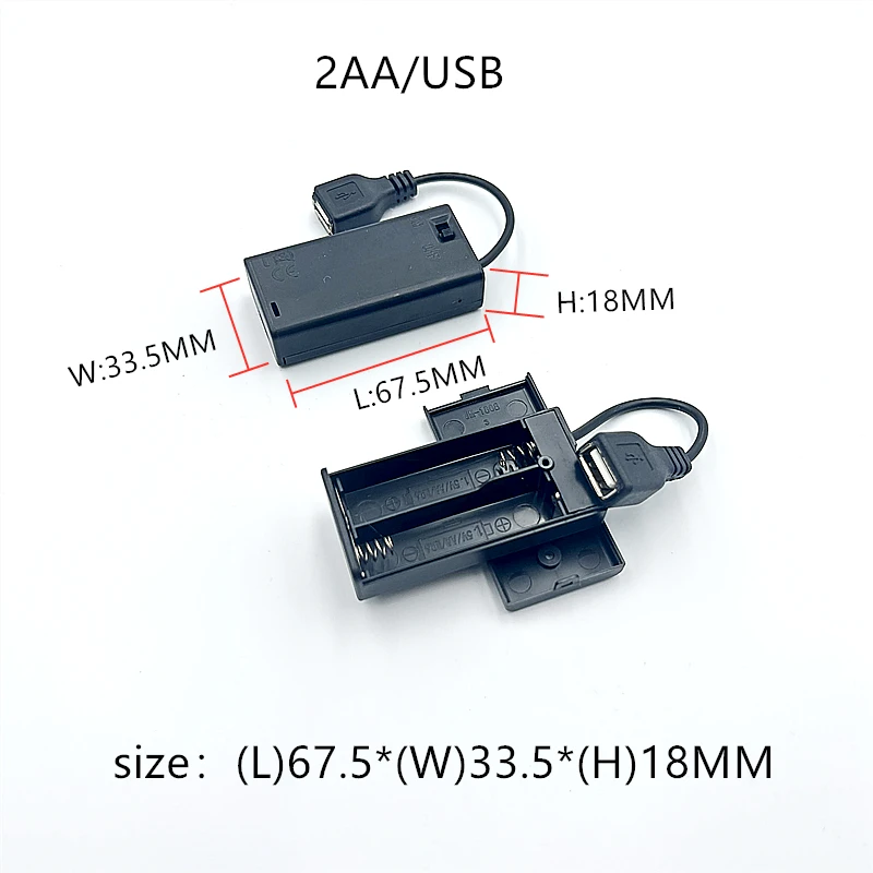 Battery Box Portable Mini AA Battery Holder Storage 2-8 x USB Power Supply For LED Strip Light