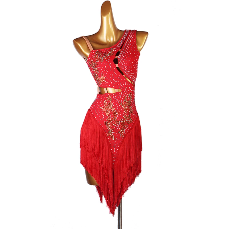 Latin dance dress for women spandex stones competition costumes dresses skirt clothes dance dress