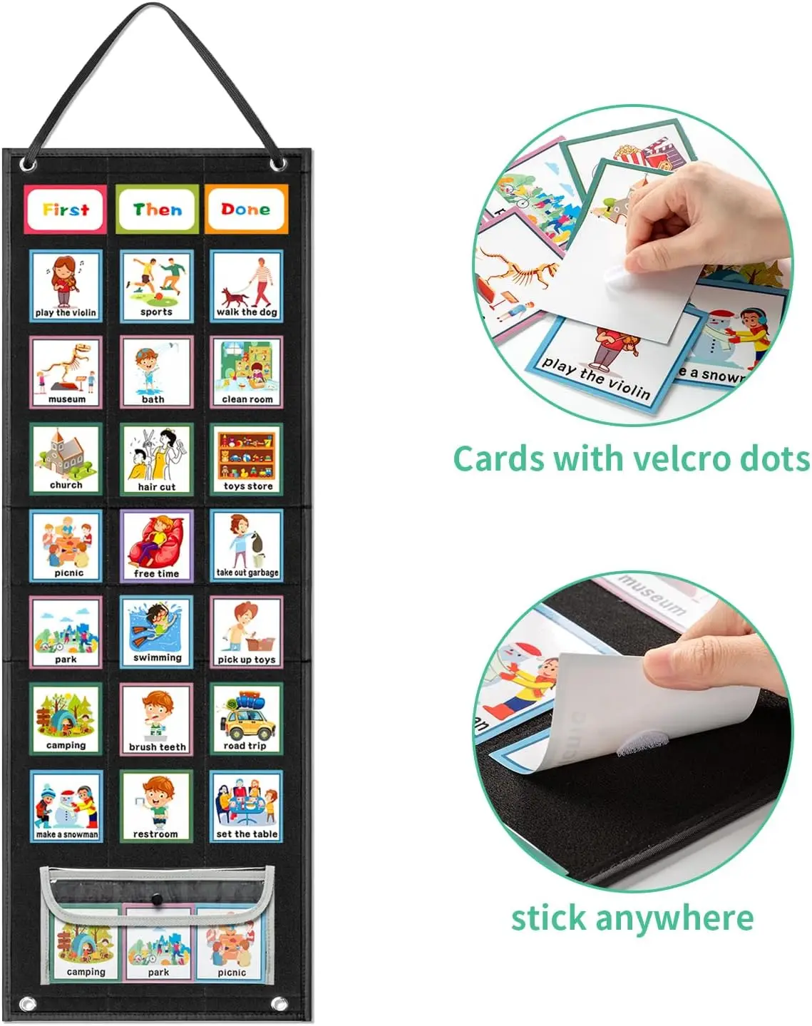 Visual Timetable For Kids ASD Kids Calendar – Weekly Wall Chart Planner ...