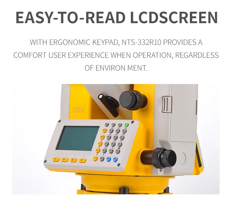 Total Station NTS-332R10 1000m Prism-free Bluetooth High-precision Reflectorles