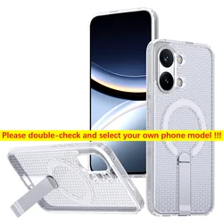 Advanced Heat Dissipation Phone Case with Magnetic Bracket and Tough Cover for Poco M8 (Semi - transparent)