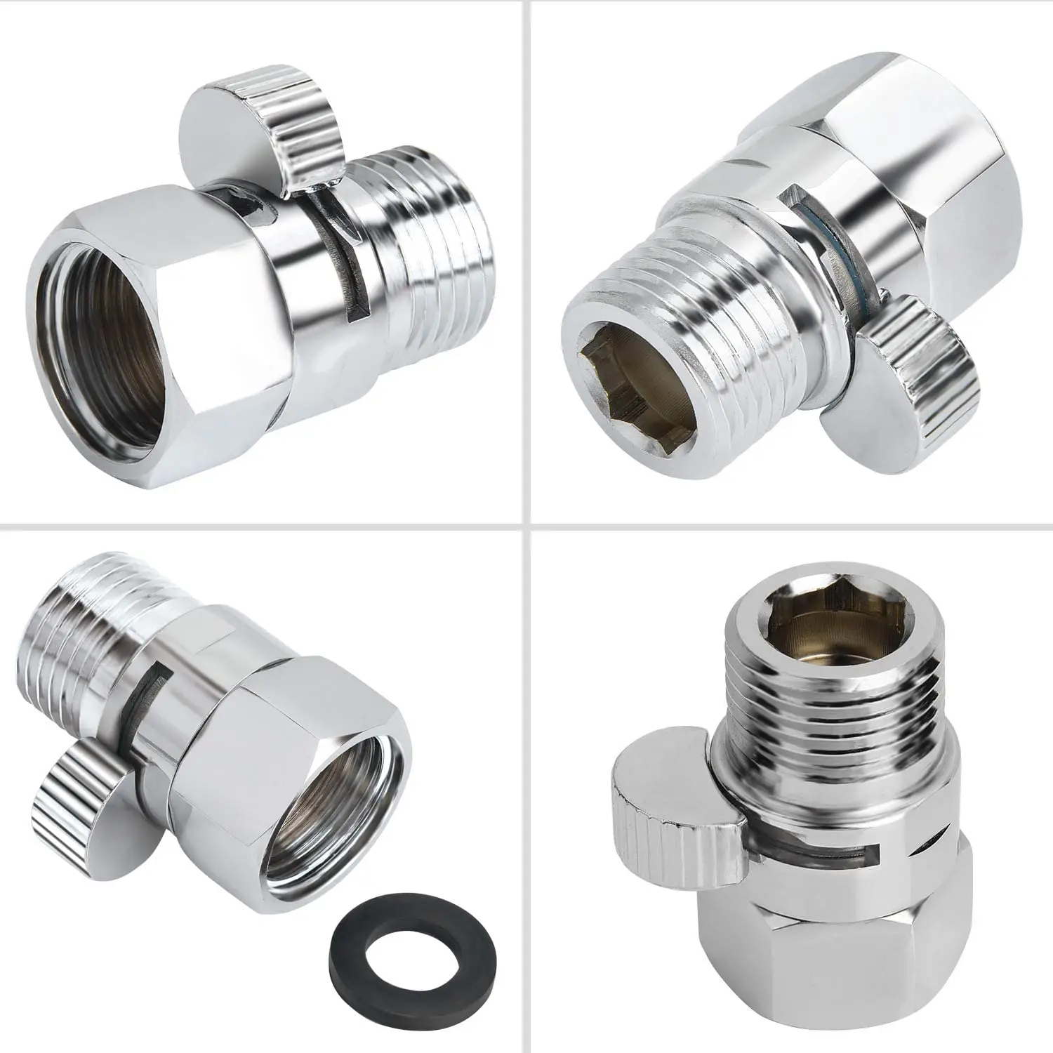 Shower Head Stop Valve Flow Control Stop Valve Brass Faucet Flow Rate Universal Replacement Part Gun Accessories