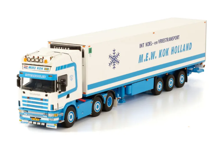 

Alloy Model WSI 1:50 Scale Sca-nia R4 6X2 Tractor,Refrigerated Cold Chain Transport Container Truck Diecast Toy Model 01-3747