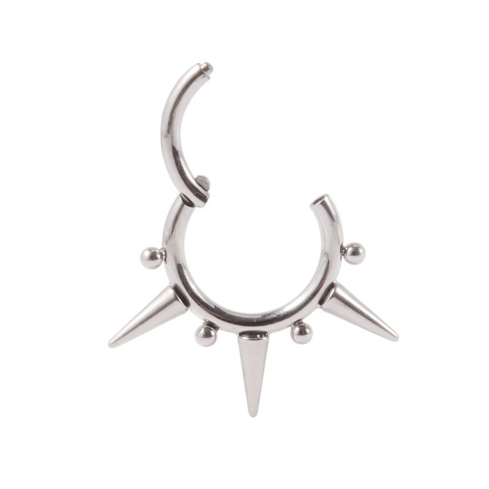 Boho Oxidised Silver Septum Nose Ring – Priyaasi