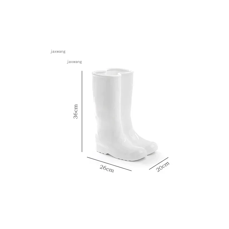 Ceramic American Rain Boots Umbrella Stands Creative Hallway Porch Umbrella Holder Decoration Household Furniture Storage Rack