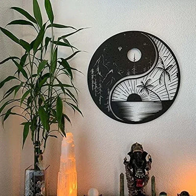 G-ne-ay-Metal-duvar-dekoru-el-yap-m-siyah-beyaz-duvar-dekor-Yin-Yang ...