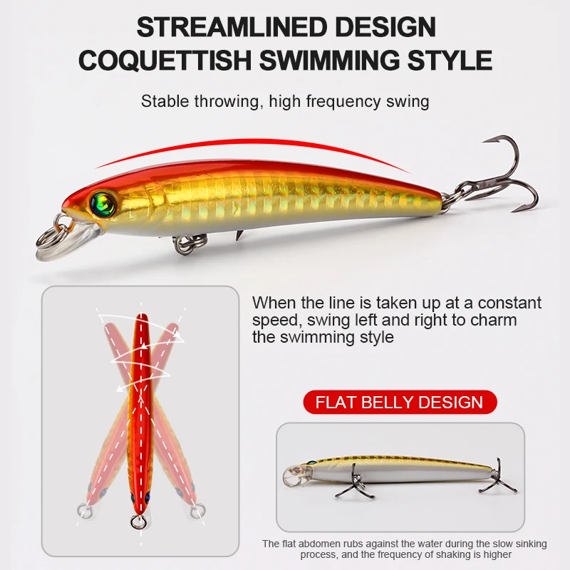 

70 мм 4,5 г GO-011 искусственная приманка для форели, приманка для рыбной ловли, медленно тонущий качественный профессиональный Джеркбейт, гольян