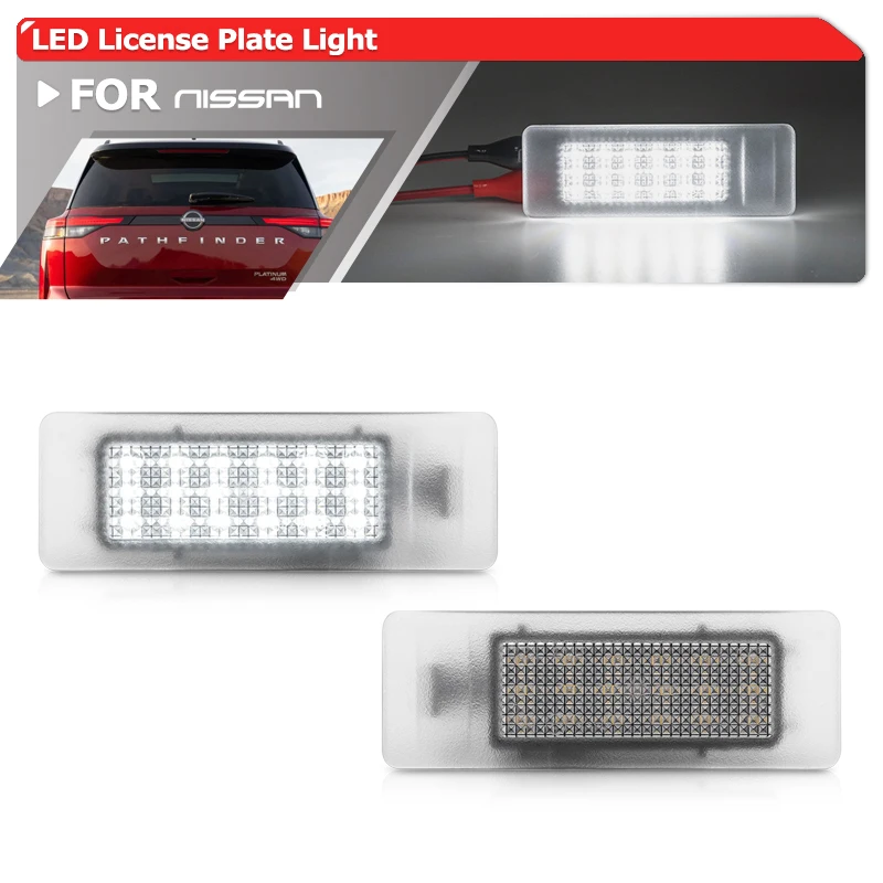 

2x подходит для 2022 2023 2024 + Nissan Pathfinder R53 Canbus полностью белая фонарь номерного знака авто стояночные фонари