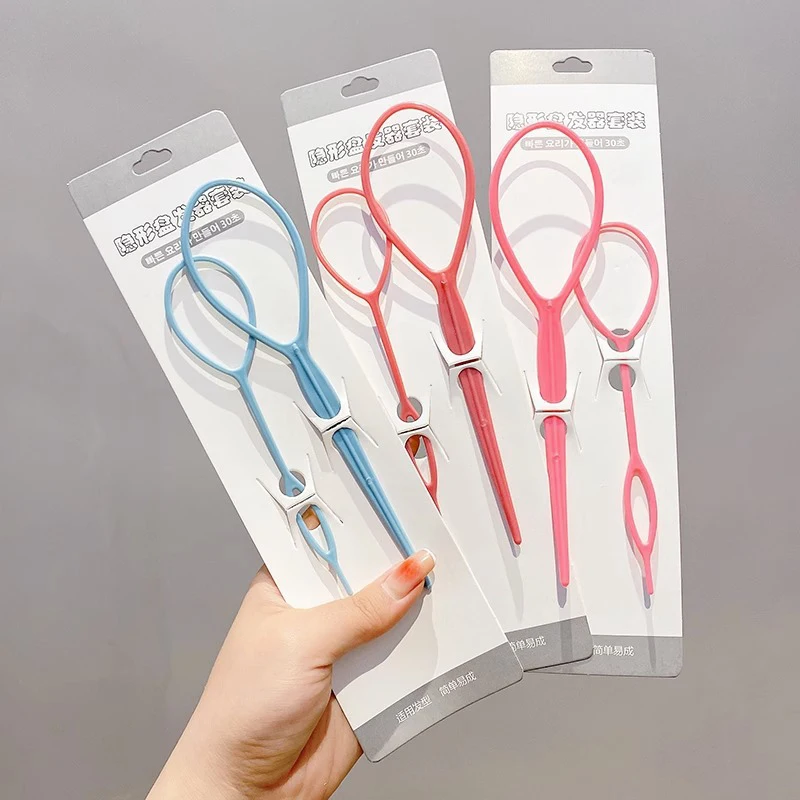 Pink and Blue Topsy Tail Hair Styling Tools - Set of 2-4 Pieces