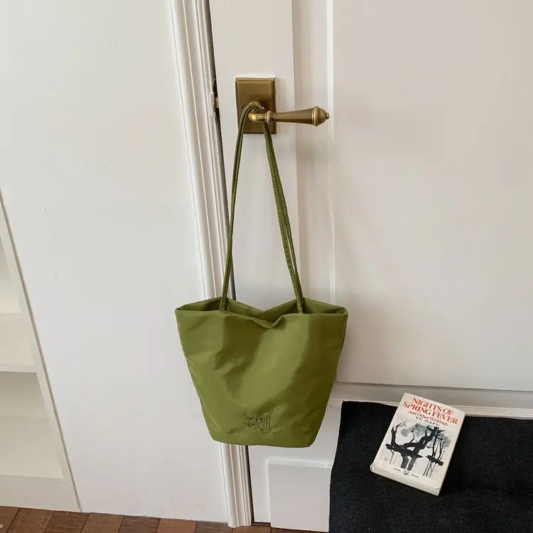 Women's Casual Solid Color Nylon Mini Tote Bag , Lightweight Shoulder Bag for Daily Use, Work, Travel, and Casual Errands 5