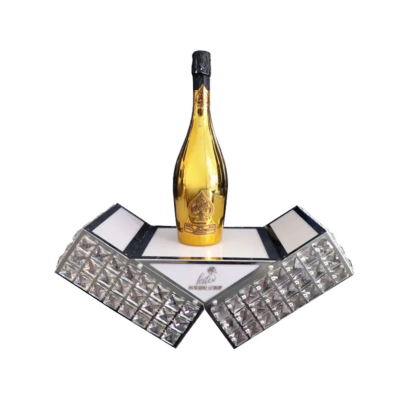 Bar Nightclub Metal Castle LED light base Whisky wine Champagne Display Carrier Holder Bottle Presenter Glorifiers with Laser