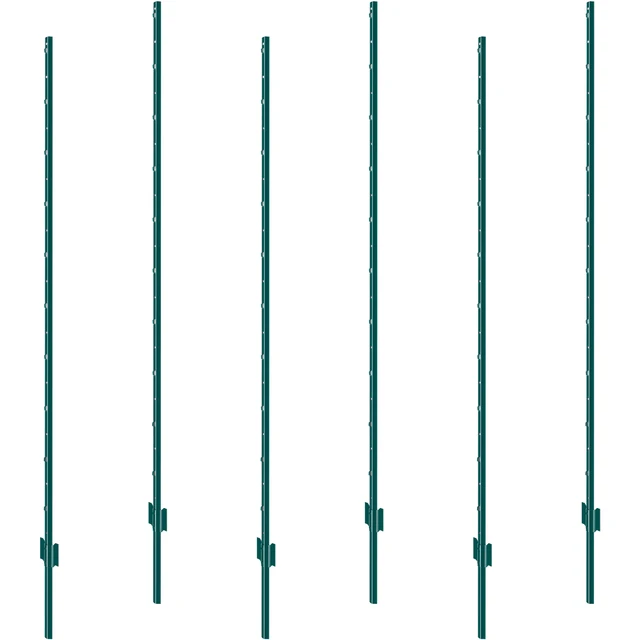 SucceBuy Fence Post T-Post Heavy Duty Metal Fence Posts Sturdy Steel Fence Stakes for GardenYard Lawn Farms&Outdoor Wire Fencing
