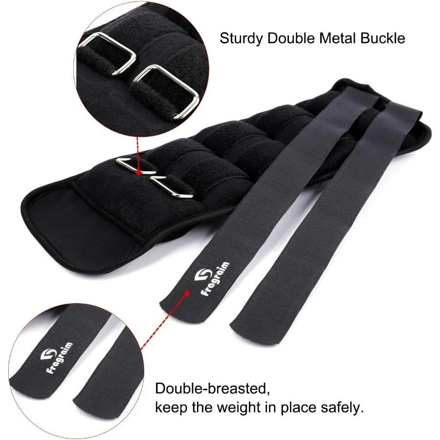 Ankle Weights for Women, Men and Kids - 20Lbs Pair (10lb x 2) Strength Training Wrist/Leg/Arm Weight with Adjustable Strap for J