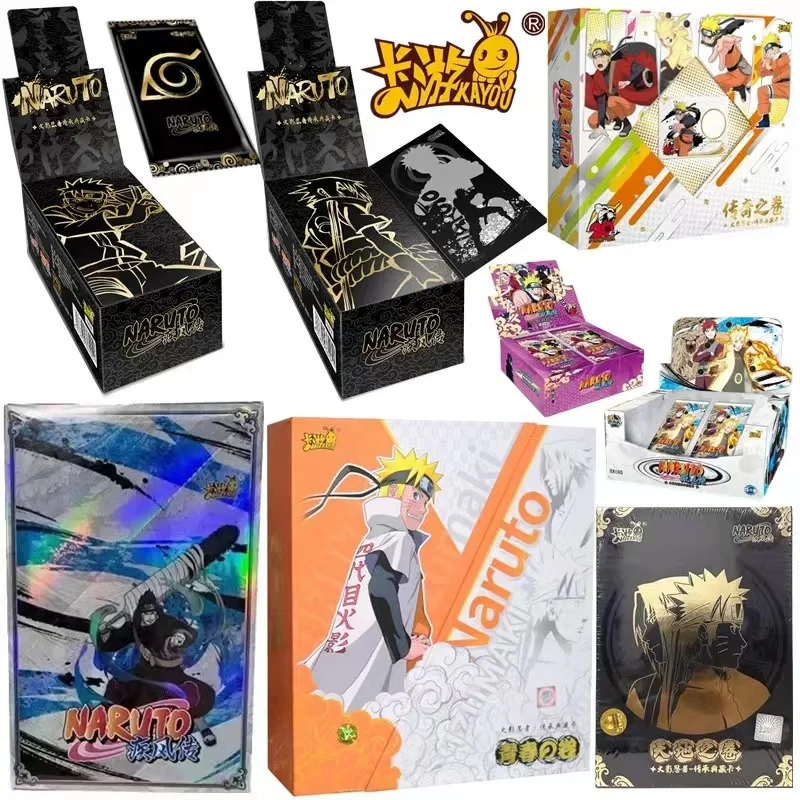 Kyou Genuine Naruto Cards Box Anime Figure Card Booster Pack Naruto Full Range Ex Package Anime Characters Bronzing Collection