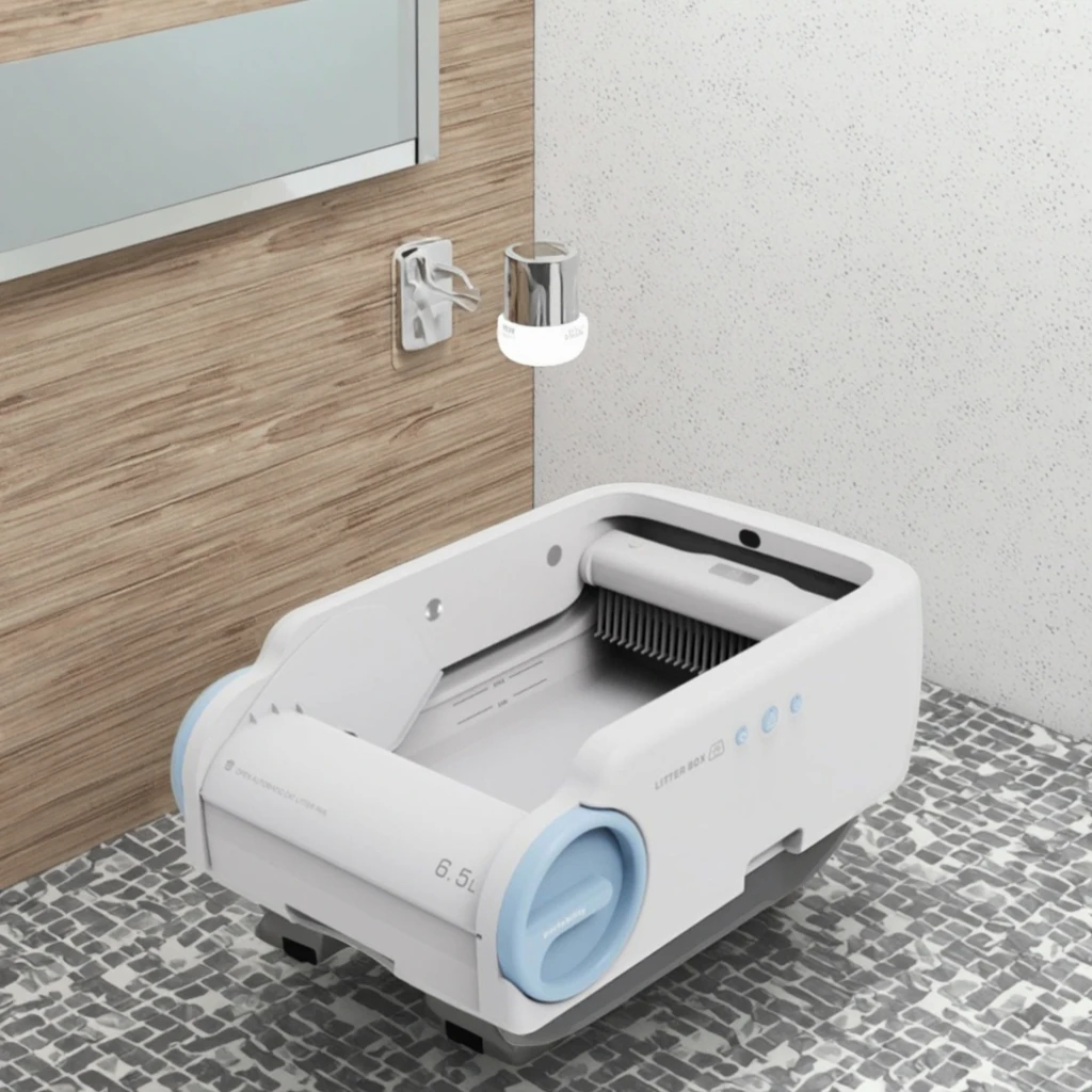 대용량 지능형 자동 고양이 화장실, 지연 청소 기능 탑재, 청소 용이, 가격 저렴