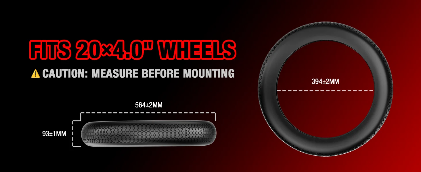 Pannensicherer Reifeneinsatz, pannensicherer Schlauchschutz für 20 Zoll Fat Bike 20 x 4,0 Zoll Kai JA TIRE mit 15 mm Pannensichere Schicht – Detail 6