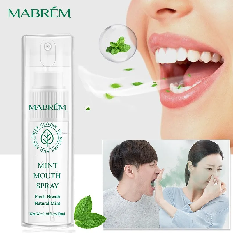 MABREM Mouth Spray Breath Freshener Oral Spray Herbal Fresh Breath Remove Smoke Breath Treatment