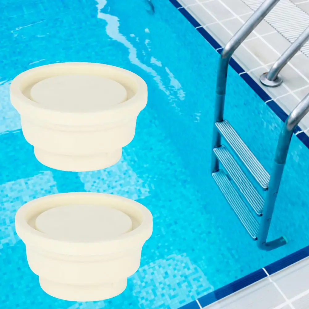 

2Pcs Unique White Color Ladder Silicone Plug Anti-aging Swimming Pool Safety Ladder Plug Replacement Accessories