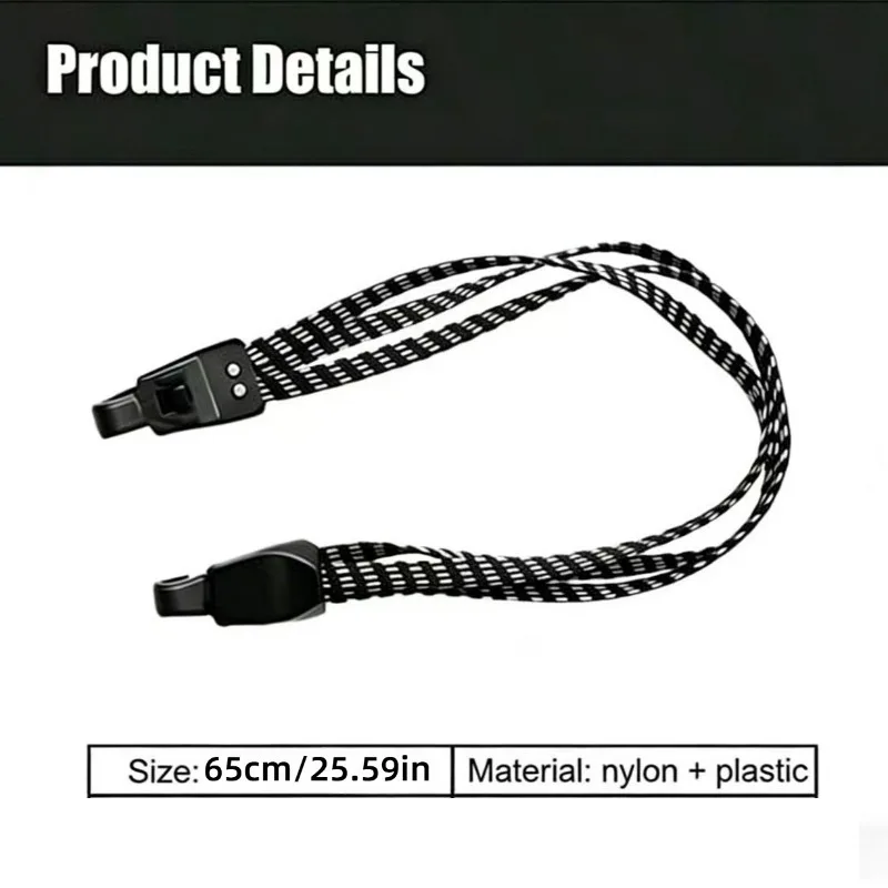 Elastisches Bungee-Gepäckgurtseil mit Haken für Fahrräder, Gepäckträger, Zubehör – Detail 6