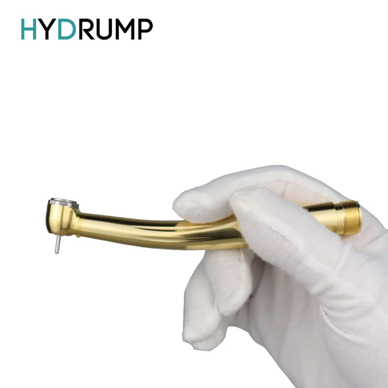 Dental High Speed LED Handpiece Dentist Tool Dentistry Push Button Hand Piece Dental Tools German Bearings 2/4 Holes Bright Gold