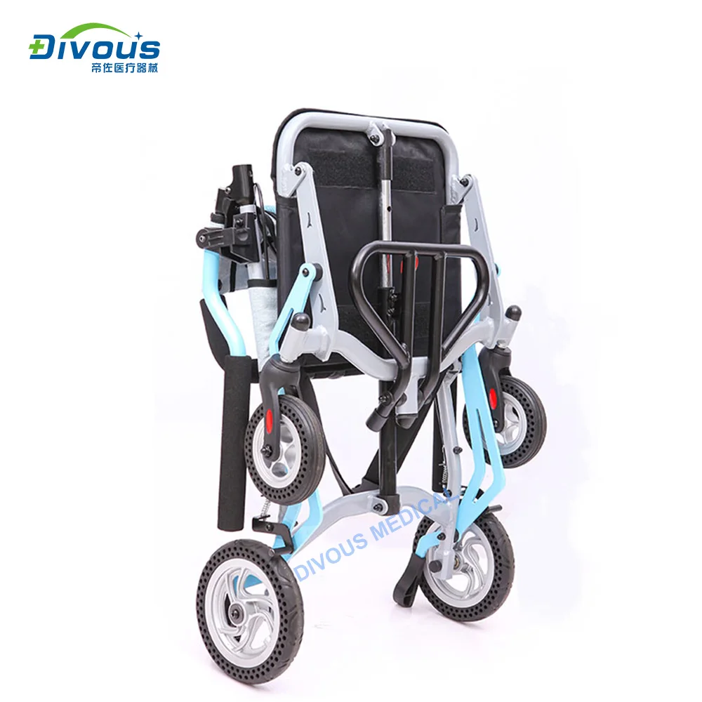 Portable Transit Travel Wheelchair Folding Transport Wheelchairs for Adults and Seniors