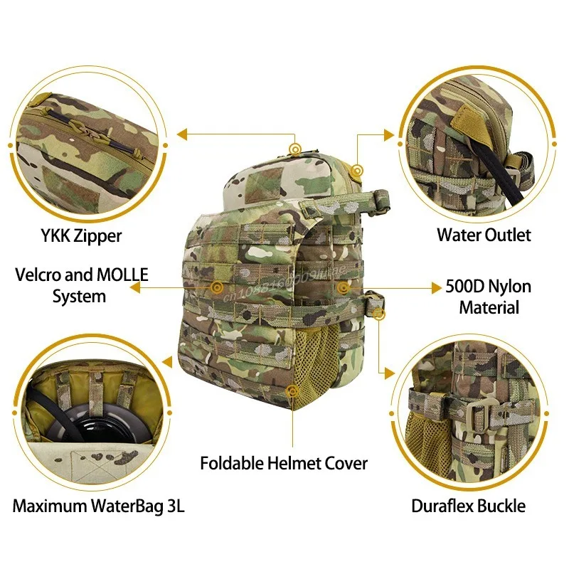 Tactical MOLLE Hydration Backpack Pouch 6