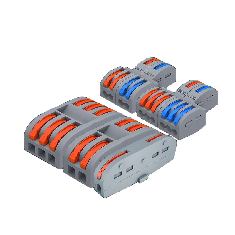 10/1000PCS Mini Fast Wire Connector Universal Wiring Cable Connector  Push-in Conductor Terminal PCT-222/224 SPL-42/62 SPL-2/3/1