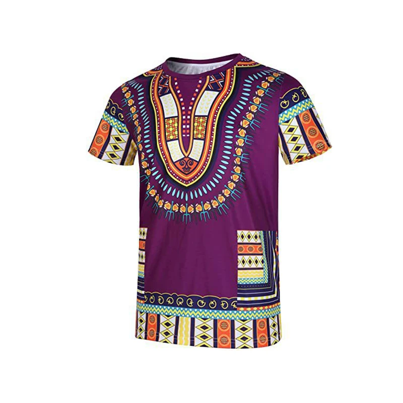 African Tribal Print Oversized Short Sleeve T Shirt