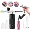 Airbrush Nail with Compressor Portable Air Brush with Compressor For Nails Art Cake Painting Craft Airbrush Nail Art Compressor 2