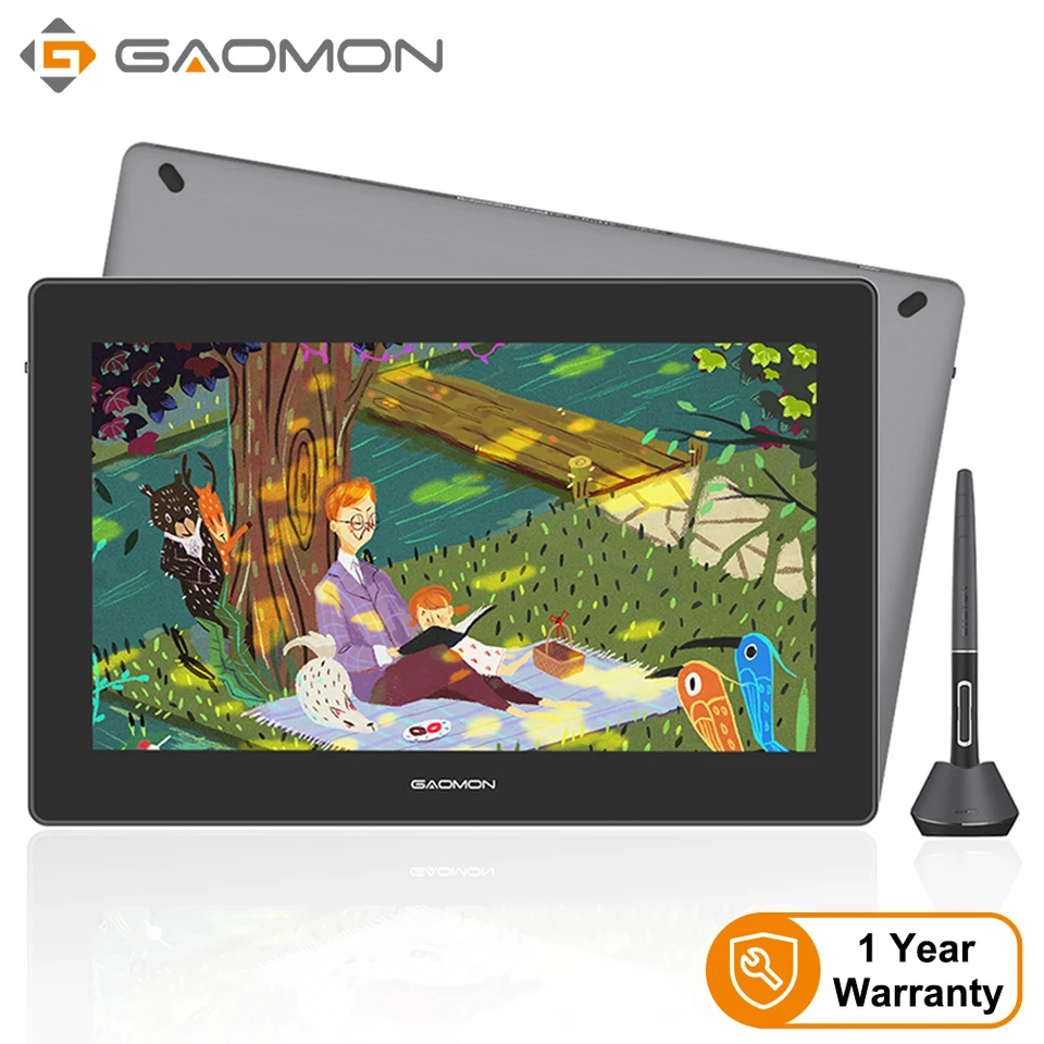 GAOMON PD1621 タッチ可能 4K UHD グラフィックペンディスプレ GAOMON PD1621 15.6'' 4K UHD Pen Display with 10-finger Touch
