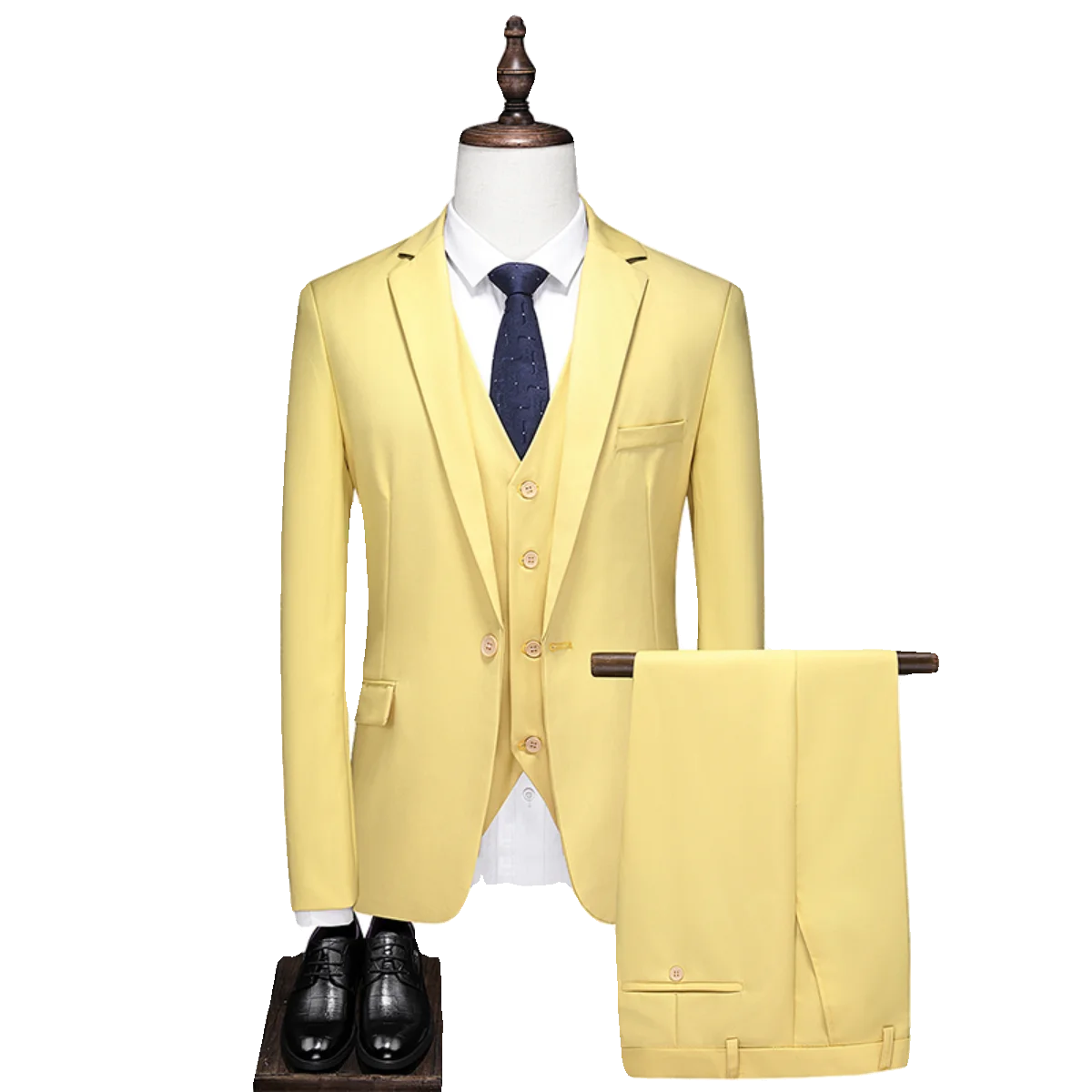3 piece Men Suits Single-Breasted Suits Jacket Formal Dress Set Wedding Groom Tuxedos Jacket Pants Vest