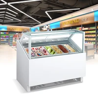 Réfrigérateur Commercial blanc de qualité supérieure, commodité de Restaurant, 148l, vitrine d'exposition de crème glacée, congélateur 3