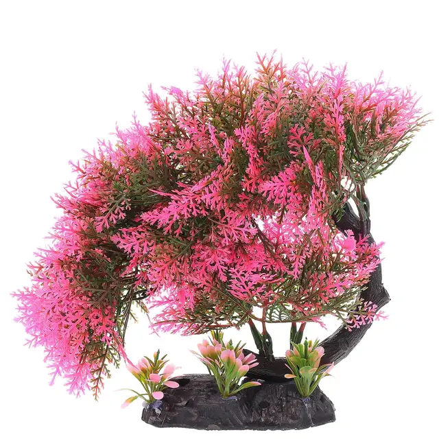 Artificial Pine Tree Decorative Aquatic Plants for Fish Tank Aquarium Landscape Decoration Realistic Shape Safe Material 3