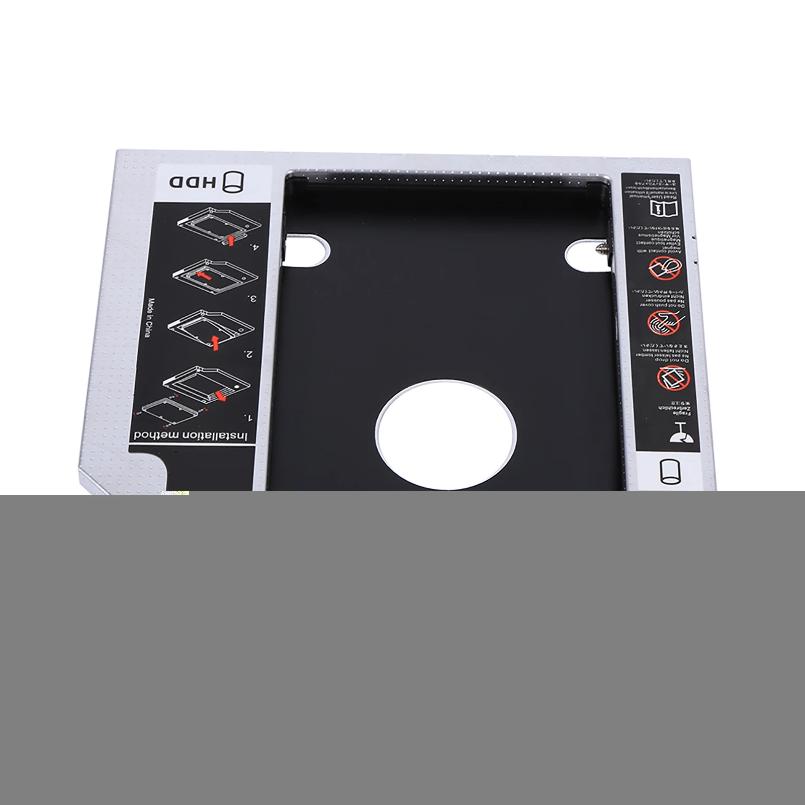9.5mm 알루미늄 SATA HDD SSD 인클로저 하드 디스크 드라이브 베이 캐디 광학 DVD 어댑터 (노트북 하드 드라이브 베이용 하드 드라이브 어댑터)