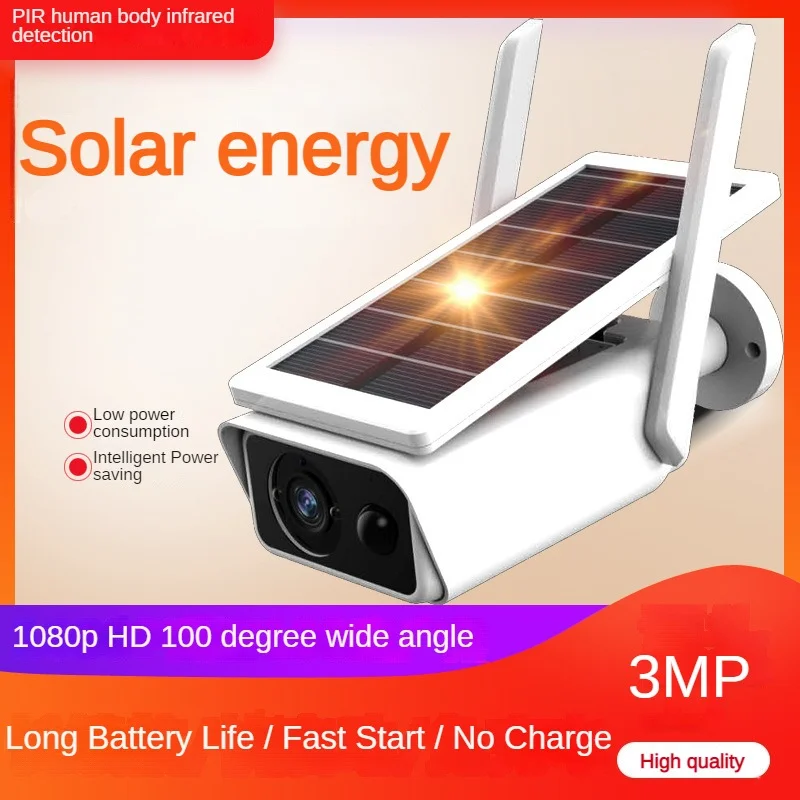 Solar Security Camera Protection Low-power Wireless High-definition Wifi Waterproof 3MP Outdoor Panel Video Surveillance Battery