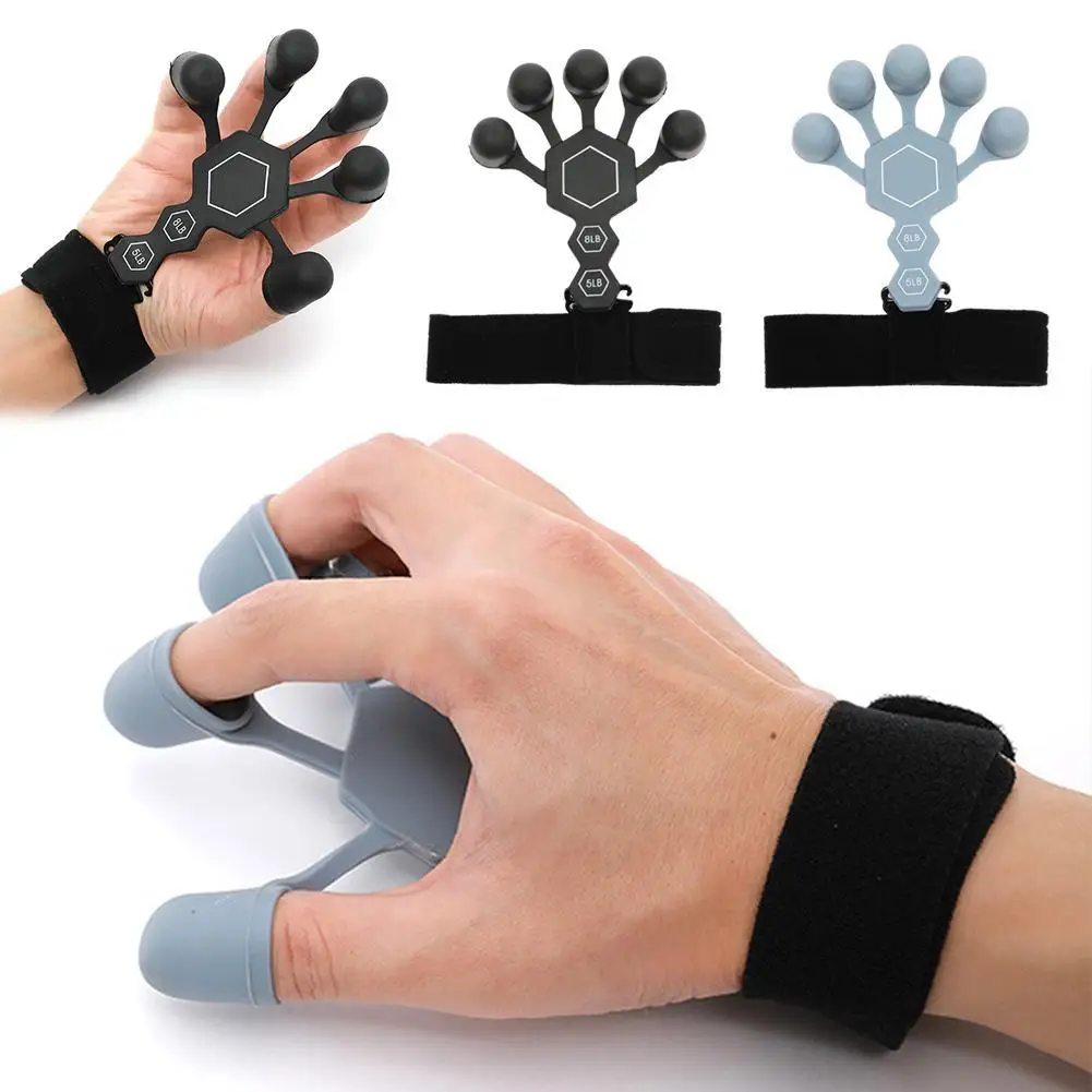Hand Grip 5 Finger Exerciser Strength Power Forearm Silicone Trainning Adjustable Strengthener For Wrist Hand Brush Expander hand strengthener,finger trainer,finger strength trainer,forearm exerciser,hand grip trainers,hand grip exerciser,hand exerciser,hand trainer