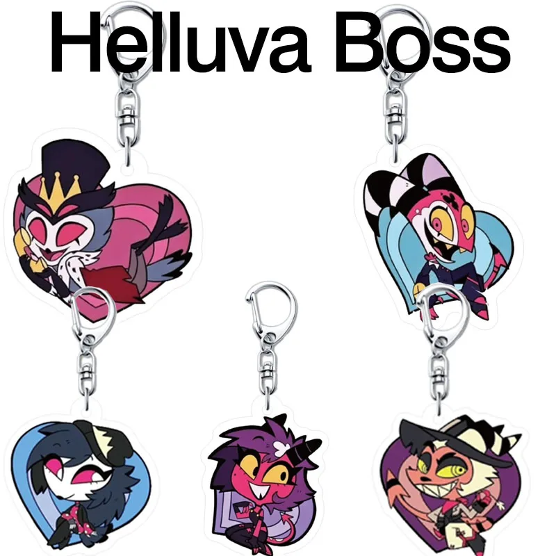 

Брелок для ключей Helluva Boss Kawaii Alastor аниме мультфильм Blitzo кулон изысканный Ангел пыль студенческий брелок подарок на день рождения