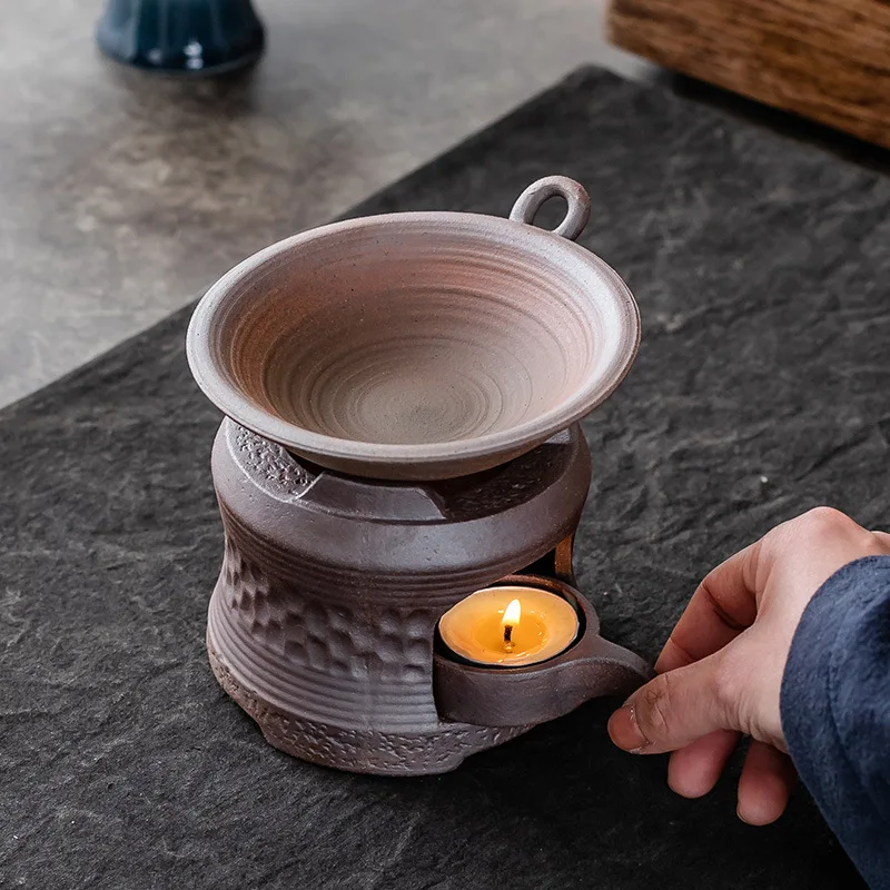Candle Warming Tea Roaster Fire Wood Heater Stoneware Ceramic Tea Stove Teapot Warmer Heating Insulation Base Teaware Kitchen