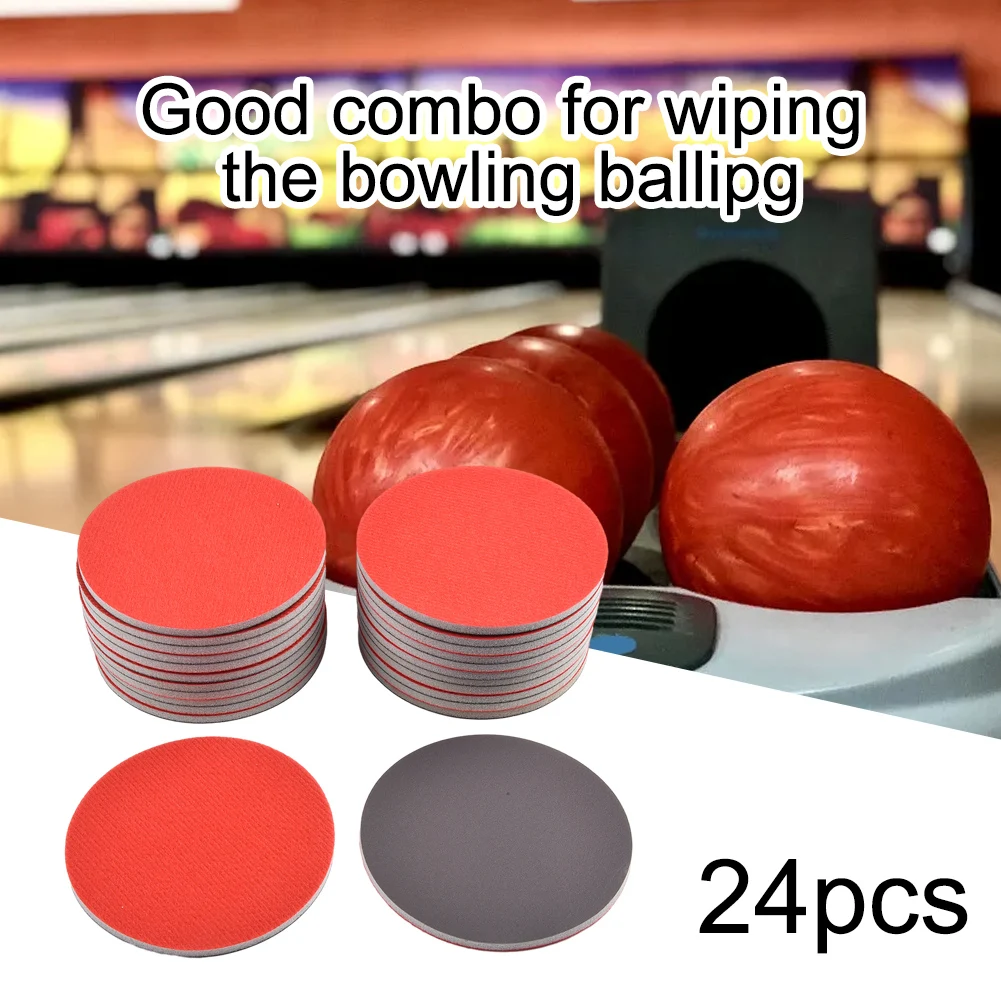 24 Pieces Bowling Sanding Pads Resurfacing Polishing Kit Bowling Ball CleanerKit  Bowling Cleaning Pad For Resurfacing Sanding