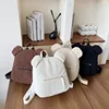 Cute Bear Ear Fleece Backpack for Girls, 1Pcs Warm Lambswool Small Daypack, Kids Casual School Bag Rucksack for Travel Shopping 2
