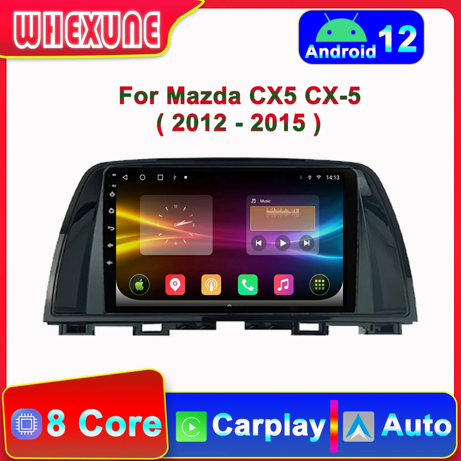 

Автомагнитола 4G Android 12 Carplay для Mazda CX5 CX-5 CX 5 2012-2015, мультимедийный видеоплеер, GPS-навигатор, Авторадио, головное устройство