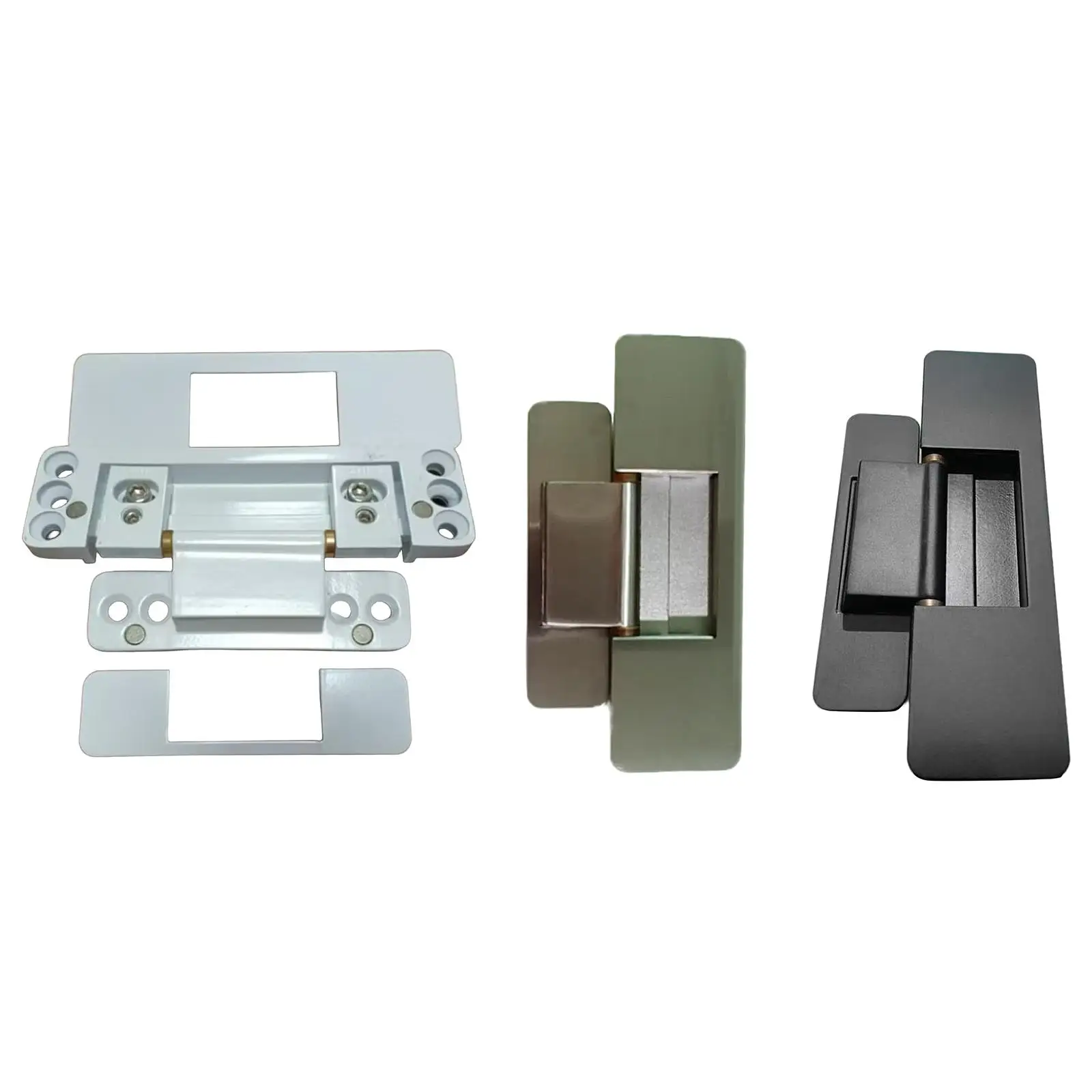 Hidden Door Hinge Thickened Hardware Silent Solid Heavy Duty Invisible Hinge Pivot Hinge Adjustable for Bookcase Interior Door