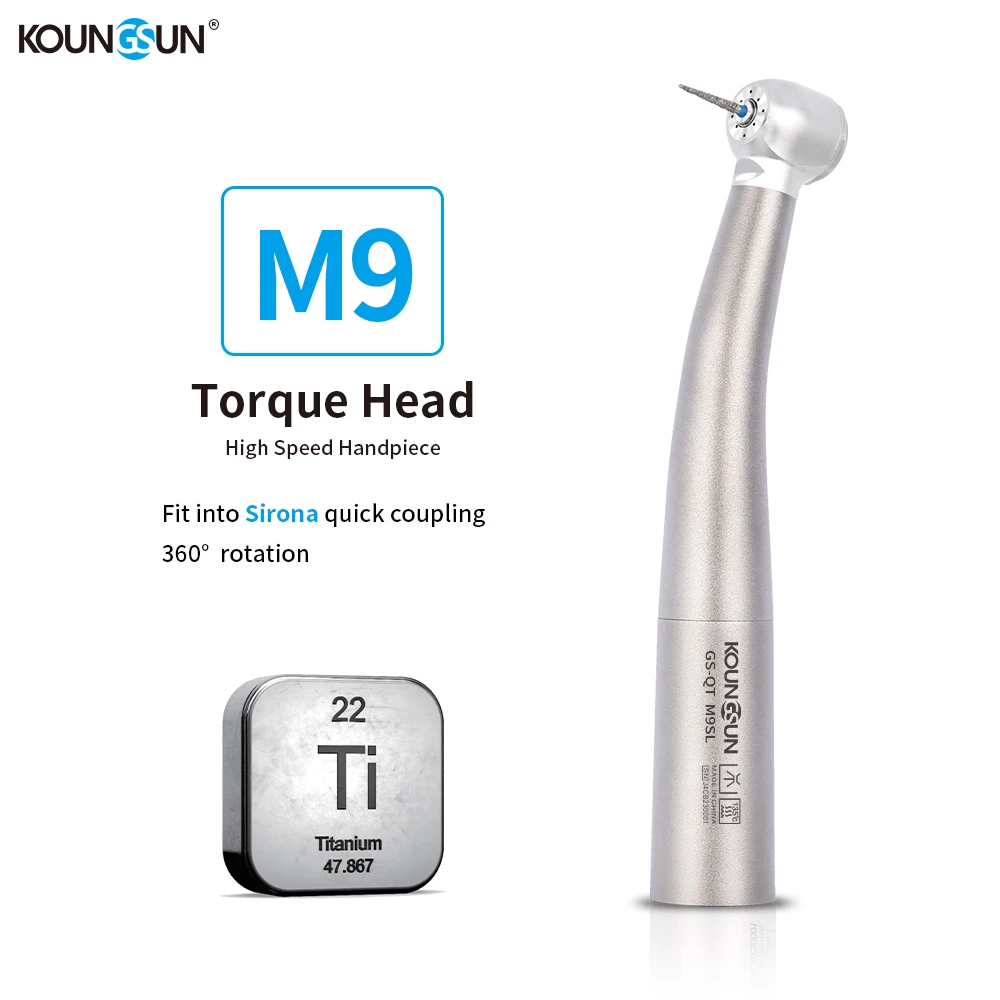 

Fit Sirona Coupling Torque Head Dental Fiber Optical LED Quick High Speed Handpiece with Pure Titanium Body