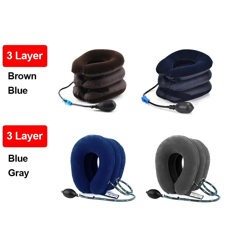 Neck Brace Support Inflatable Air Cervical Traction Device Vertebra Orthopedics Massage Relaxation Neck Tractor Collar Stretcher